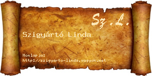 Szigyártó Linda névjegykártya